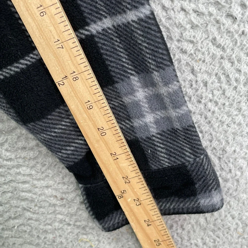 Freedom Foundry Fleece Shirt Men's L Black Plaid Button Up Shacket Heavy‎ Jacket